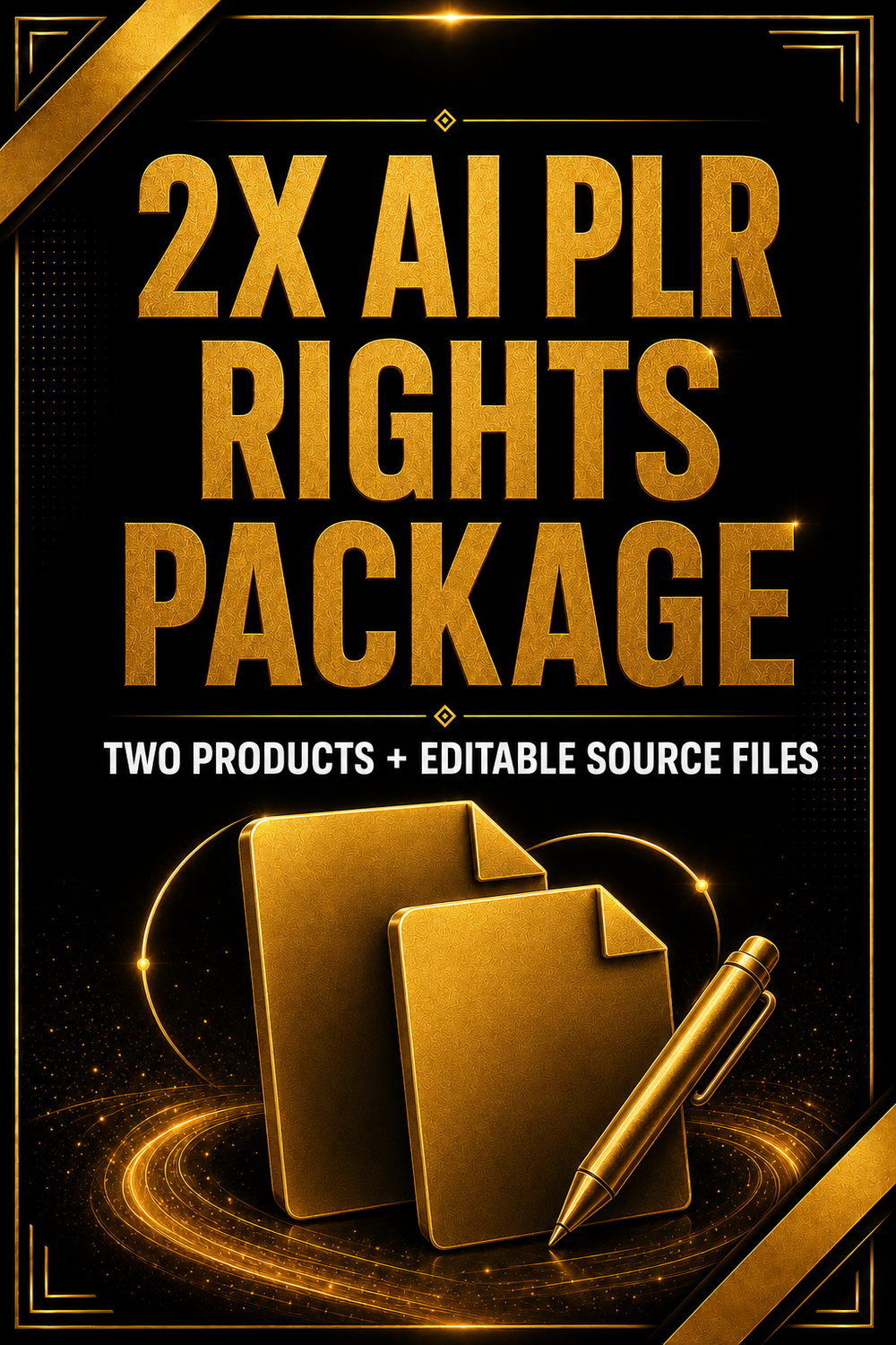2X AI PLR Rights Package — two products with editable source files